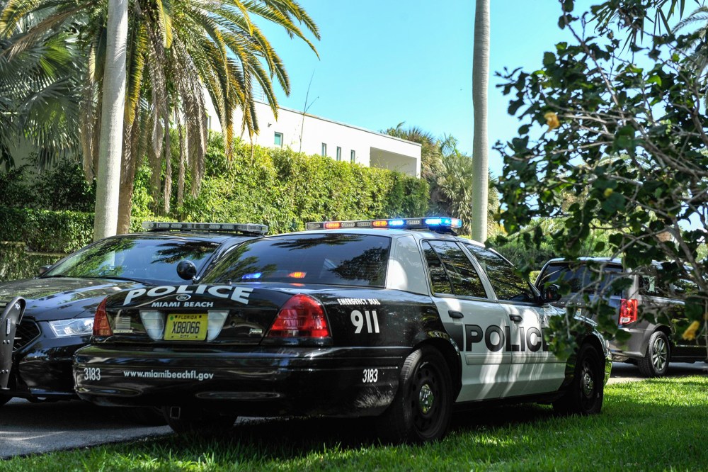 General views outside Lil Wayne's home on March 11, 2015 in Miami Beach, Fla.