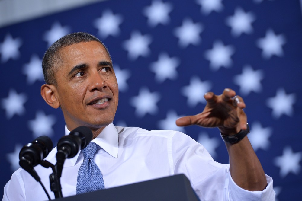 President Barack Obama speaks during an event, Jan. 30, 2014, in Waukesha, Wis.