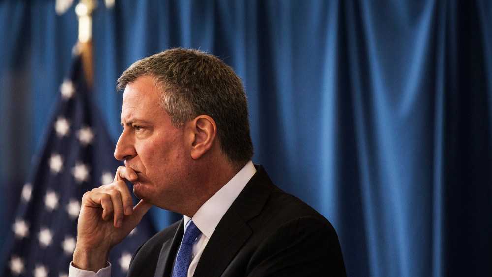 Bill DeBlasio attends a press conference, Jan. 30, 2014.