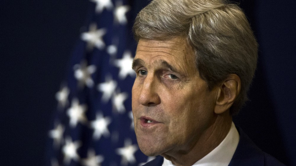 US Secretary of State John Kerry Secretary of State John Kerry speaks during a news conference in Sharm el-Sheikh on March 14, 2015. (Photo by Khaled Desouki/AFP/Getty)