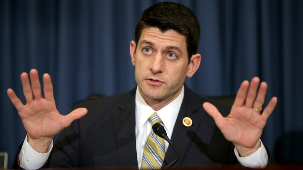 House Budget Committee Chairman Paul Ryan (R-WI) during a hearing on Capitol Hill, Feb. 5, 2014 in Washington, DC.