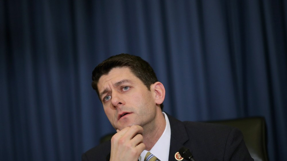 House Budget Committee Chairman Paul Ryan (R-WI) during a hearing in the Cannon House Office Building on Capitol Hill February 5, 2014 in Washington, D.C.
