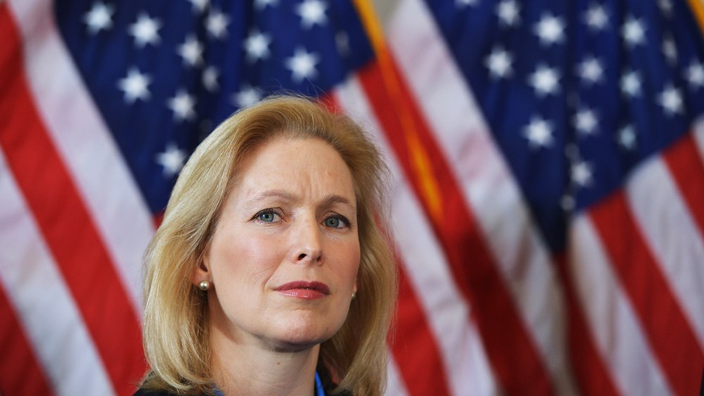 Senator Kirsten Gillibrand attends a press conference calling for the creation of an independent military justice system to deal with sexual harassment and assault in the military, Feb. 6, 2014.