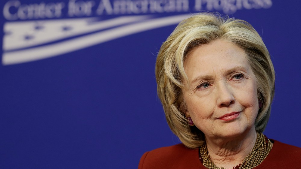 Former U.S. Secretary of State Hillary Clinton speaks at the Center for American Progress March 23, 2015 in Washington, DC. (Photo by Win McNamee/Getty)
