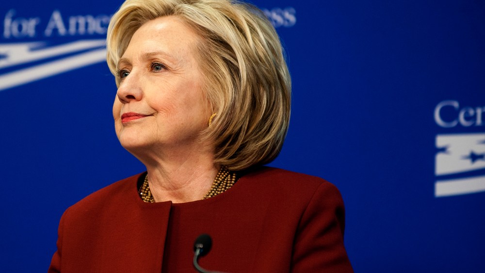 Hillary Clinton speaks at the Center for American Progress in Washington, DC, March 23, 2015.