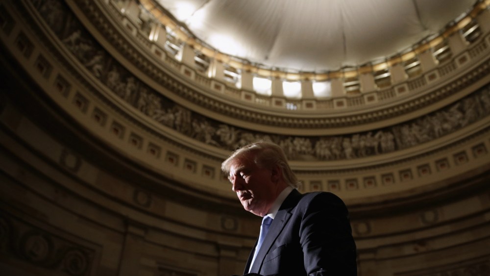 Real estate mogul and billionaire Donald Trump is seen in the U.S. Capitol Rotunda March 24, 2015 in Washington, D.C. (Photo by Chip Somodevilla/Getty)