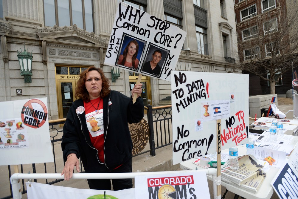 Opponents of Common Core educational standards were at the Colorado State Capitol in Denver to voice their opposition to the program