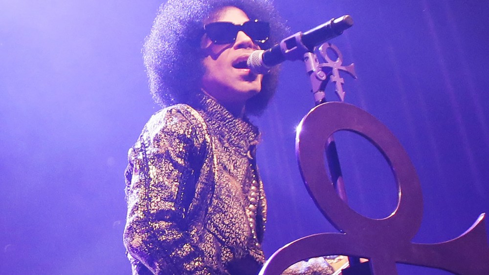 Prince performs onstage during the "HitnRun" tour at The Fox Theatre on April 9, 2015 in Detroit, Mich. (Photo by Chelsea Lauren/NPG Records 2015/Getty)