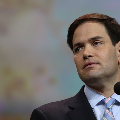 U.S. Sen. Marco Rubio (R-FL) speaks during the NRA-ILA Leadership Forum at the 2015 NRA Annual Meeting & Exhibits on April 10, 2015 in Nashville, Tenn. (Photo by Justin Sullivan/Getty)