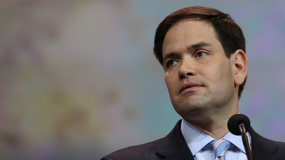 U.S. Sen. Marco Rubio (R-FL) speaks during the NRA-ILA Leadership Forum at the 2015 NRA Annual Meeting & Exhibits on April 10, 2015 in Nashville, Tenn. (Photo by Justin Sullivan/Getty)