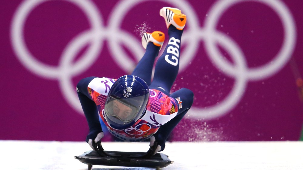 Kristan Bromley of Great Britain starts a run during the Men's Skeleton heats on Day 7 of the Sochi 2014 Winter Olympics at Sliding Center Sanki on Feb. 14, 2014 in Sochi, Russia.