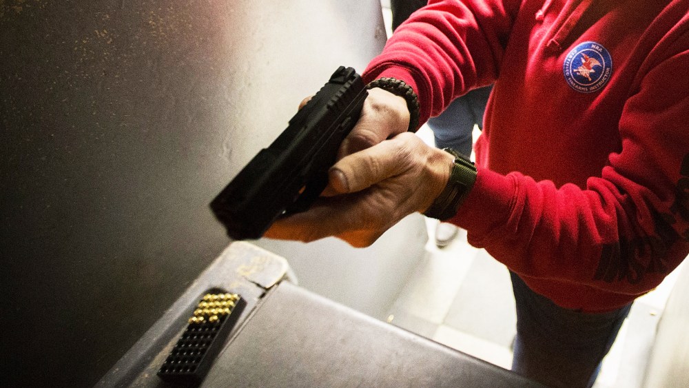 A shooting range in Posen, Illinois, February 14, 2014.
