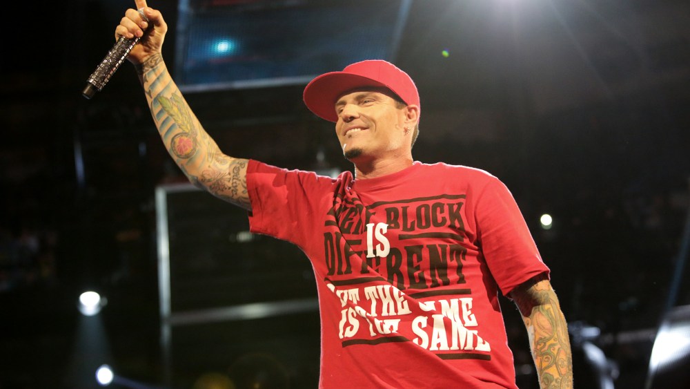 Rapper Vanilla Ice performs on Feb. 15, 2014 in New Orleans, La.