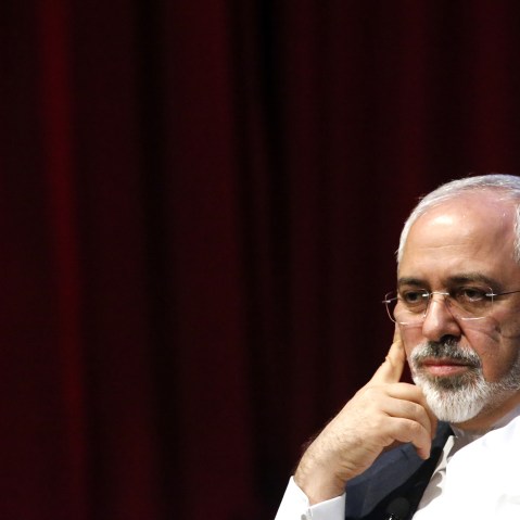 Mohammad Javad Zarif, Foreign Minister of the Islamic Republic of Iran attends a public event on April 29, 2015 in New York,  N.Y. (Photo by Kena Betancur/AFP/Getty)