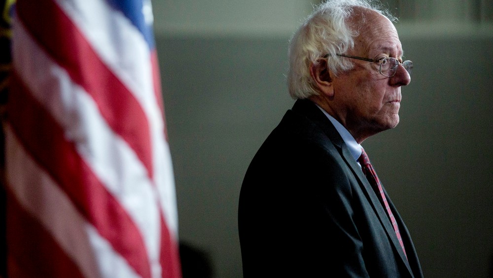 Senator Bernie Sanders, an Independent from Vermont, listens during a news conference on Capitol Hill in Washington, DC, April 29, 2015. (Photo by Andrew Harrer/Bloomberg/Getty)