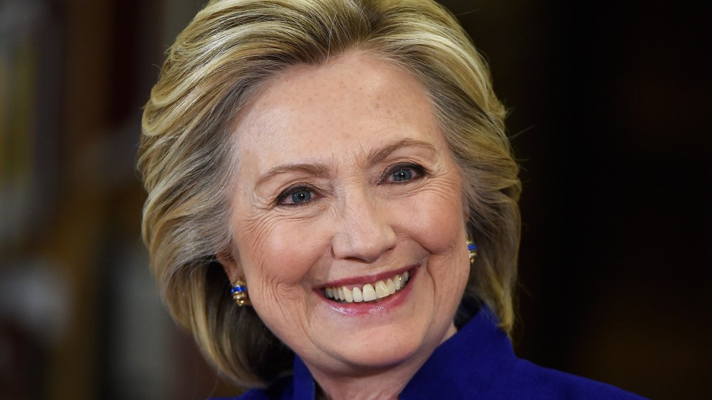 Democratic presidential candidate and former U.S. Secretary of State Hillary Clinton smiles as she speaks at Rancho High School on May 5, 2015 in Las Vegas, Nev. (Photo by Ethan Miller/Getty)