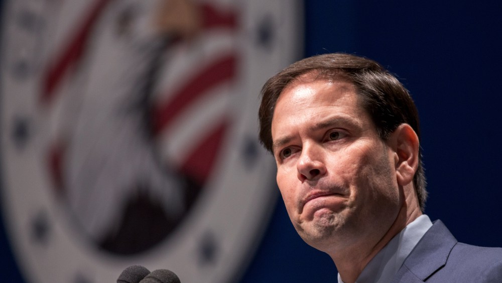Republican Presidential candidate Sen. Marco Rubio (R-FL) speaks during the Freedom Summit on May 9, 2015 in Greenville, S.C. (Photo by Richard Ellis/Getty)