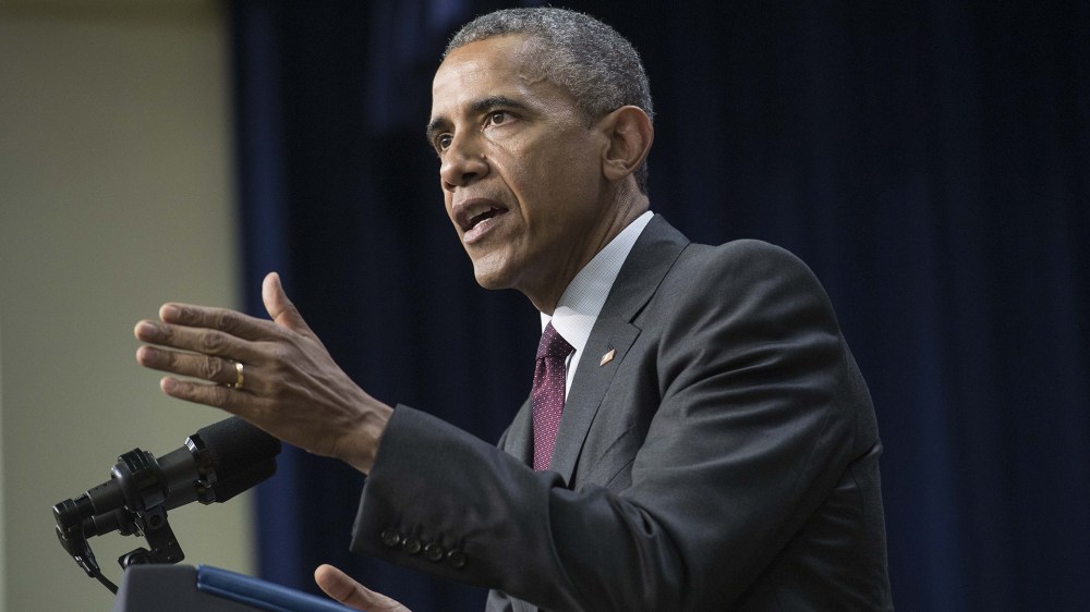 President Barack Obama speaks an event at the White House in Washington, D.C., on May 11, 2015. (Photo by Nicholas Kamm/AFP/Getty)