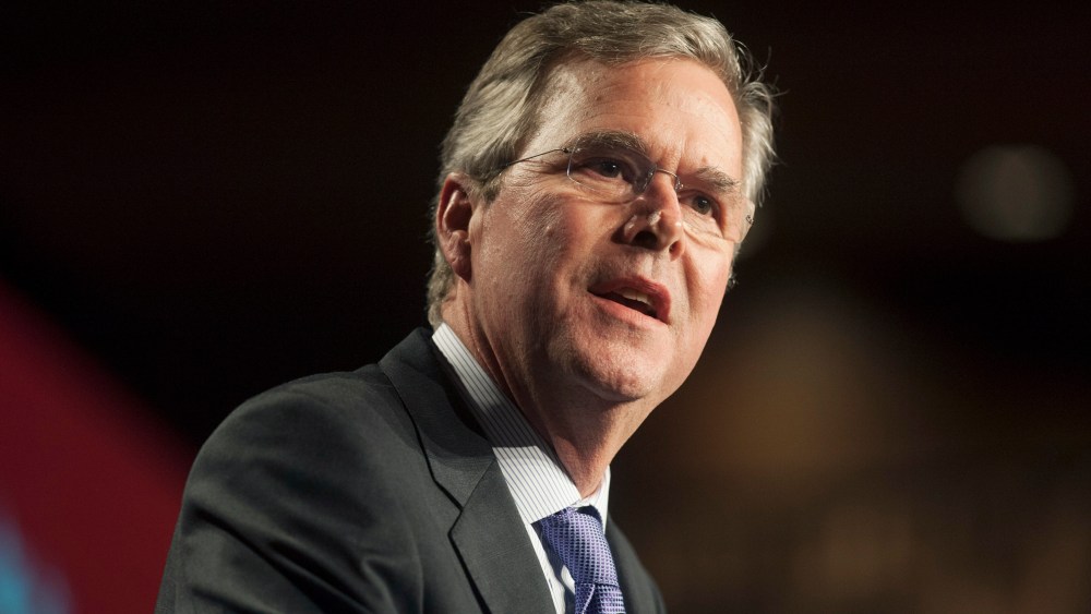 Former Florida Gov. Jeb Bush speaks at a dinner during the Republican National Committee Spring Meeting on May 14, 2015 in Scottsdale, Ariz. (Photo by Laura Segall/Getty)