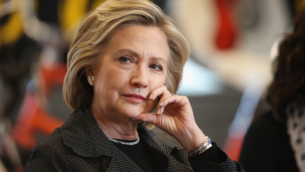 Democratic presidential hopeful and former Secretary of State Hillary Clinton hosts a small business forum at Bike Tech bicycle shop on May 19, 2015 in Cedar Falls, Iowa. (Photo by Scott Olson/Getty)