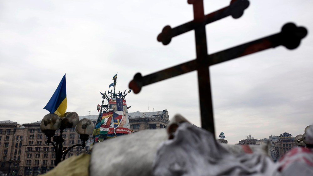 Following the release of Yulia Tymoshenko the former PM of Ukraine, Ukrainians keep holding the Maidan Nezalezhnosti, the Independence Square upon the call of Tymoshenko for continuing February 23, 2014.