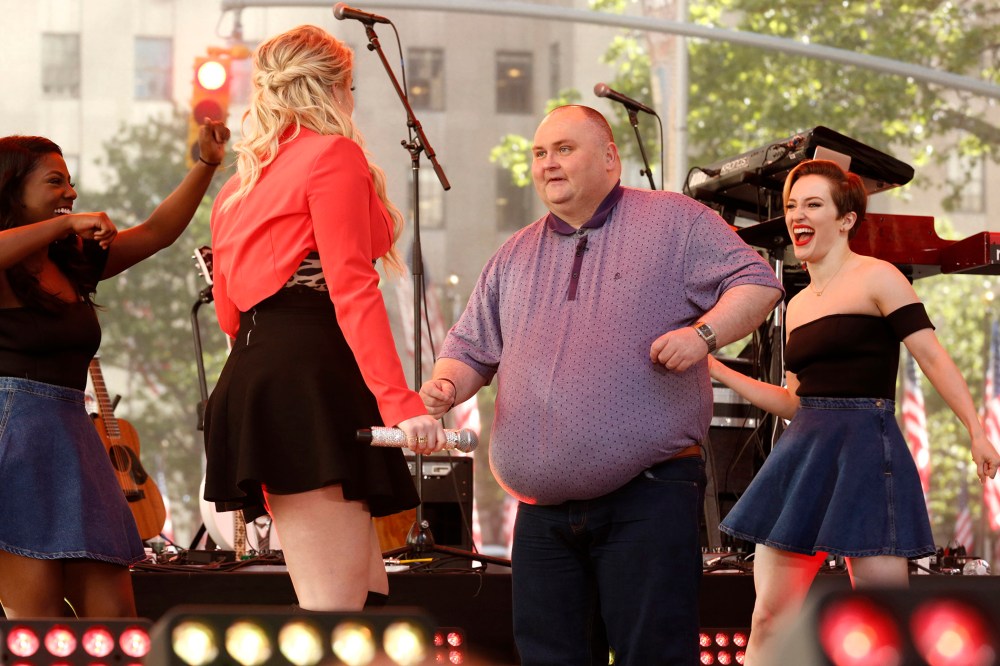 Meghan Trainor (L) and Sean O' Brien (R) appear on NBC News' "Today" show. (Photo by Peter Kramer/NBC/NBC NewsWire/Getty)