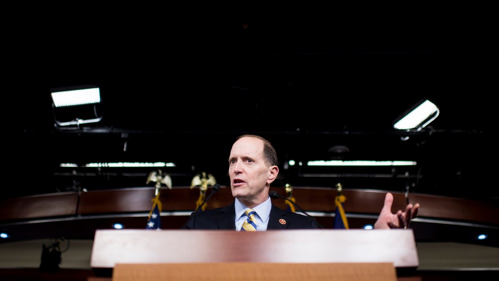 House Ways and Means Chairman Dave Camp holds a news conference to introduce tax reform legislation in the Capitol, Feb. 26, 2014.
