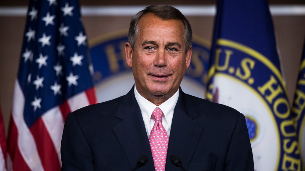 Speaker of the House John Boehner, R-Ohio, holds his weekly press briefing, Feb. 27, 2014, in Washington, D.C.