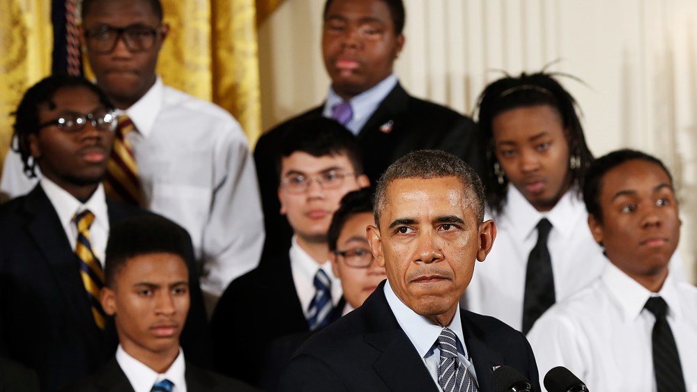 Barack Obama speaks about his My Brother's Keeper initiative at the White House, Feb. 27, 2013.