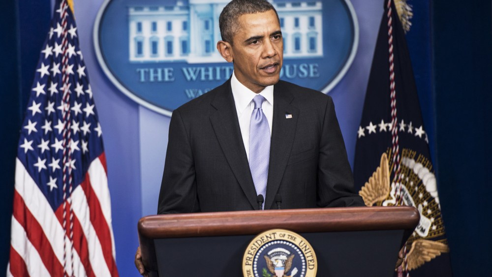 President Obama speaks about the situation in Ukraine on February 28, 2014.