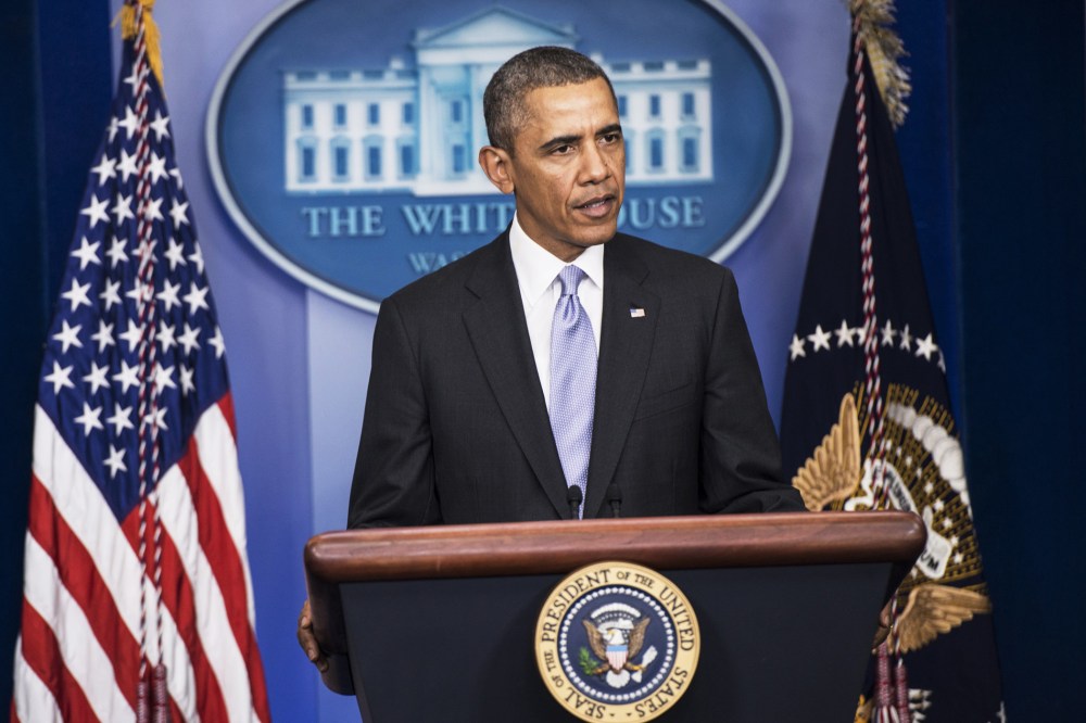 President Obama speaks about the situation in Ukraine on February 28, 2014.