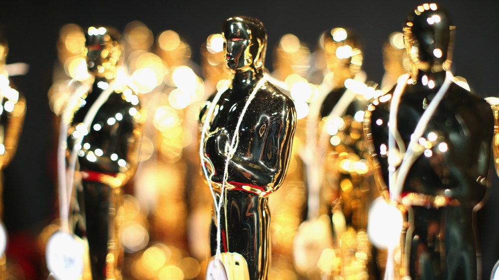 Oscar statuette on display backstage during the Oscars held at Dolby Theatre on March 2, 2014 in Hollywood, Calif. (Photo by Christopher Polk/Getty)
