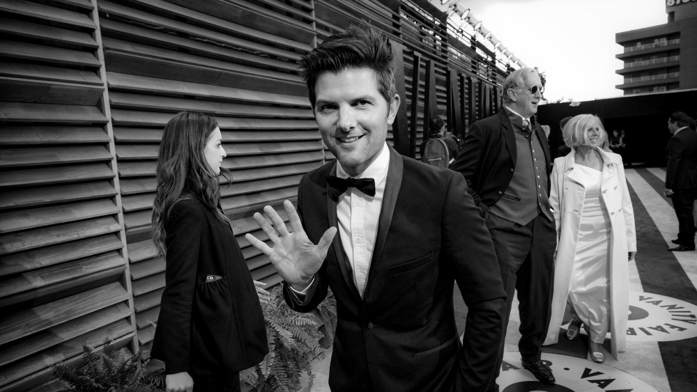 Adam Scott attends the 2014 Vanity Fair Oscar Party, Mar. 2, 2014.
