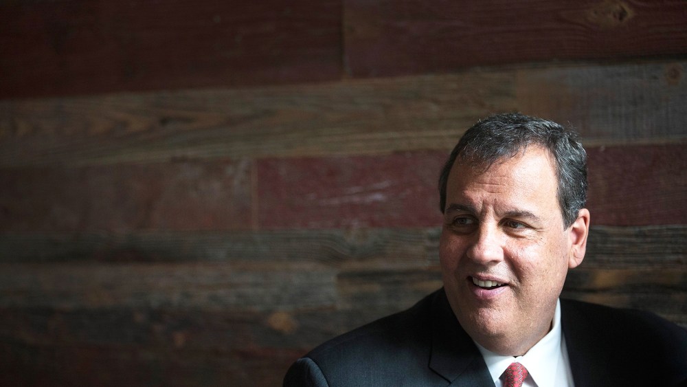New Jersey Governor Chris Christie greets guests during a campaign event on June 12, 2015 in Cedar Rapids, Iowa. (Photo by Scott Olson/Getty)