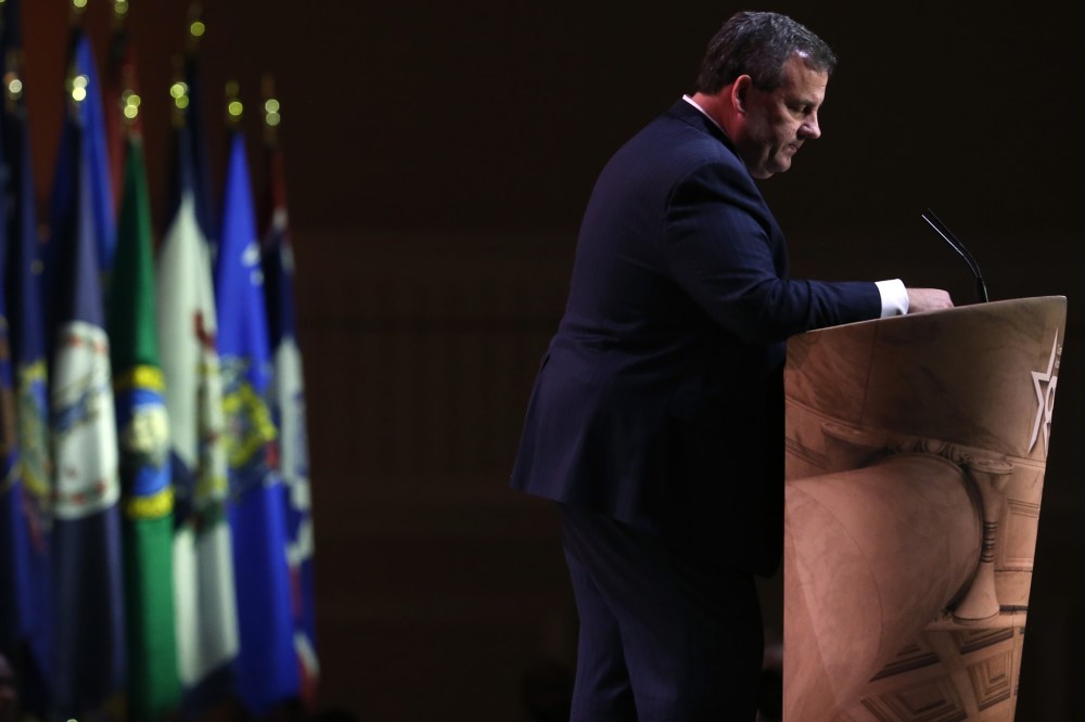 Gov. Chris Christie (R-NJ) speaks at the CPAC Conference, on March 6, 2014 in National Harbor, Md.