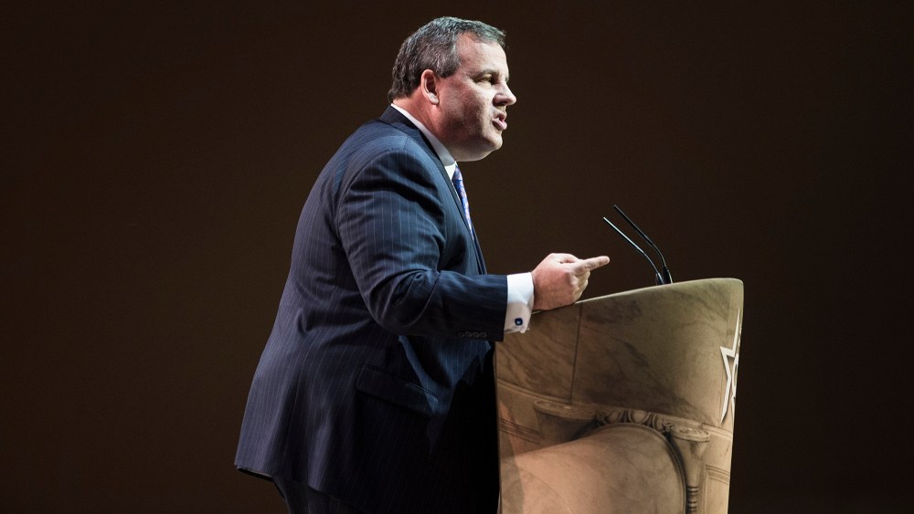 New Jersey Governor Chris Christie speaks at CPAC, March 6, 2014.