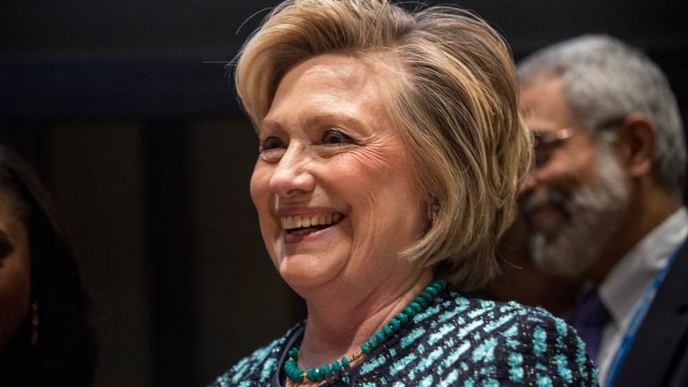 Former United States Secretary of State Hillary Clinton attends the event "Equality for Women is Progress for All" at the United Nations on March 7, 2014 in New York City.