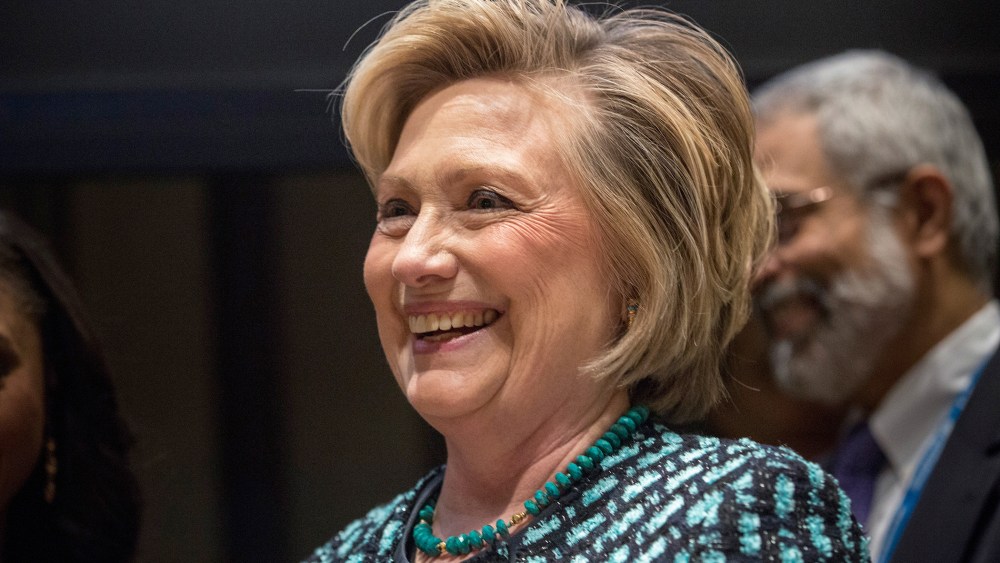 Former United States Secretary of State Hillary Clinton attends the event "Equality for Women is Progress for All" at the United Nations on March 7, 2014 in New York City.