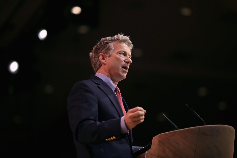 Sen. Rand Paul (R-KY) addresses the Conservative Political Action Conference, March 7, 2014 in National Harbor, Md.