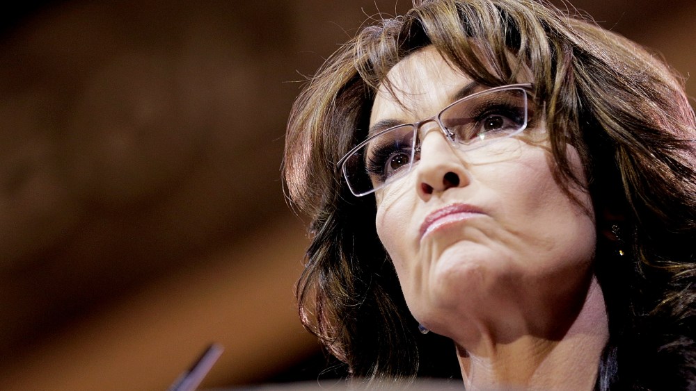 Conservative pundit, television personality and former vice presidential candidate Sarah Palin speaks during the Conservative Political Action Conference on March 8, 2014 in National Harbor, Maryland. (Photo by T.J. Kirkpatrick/Getty)