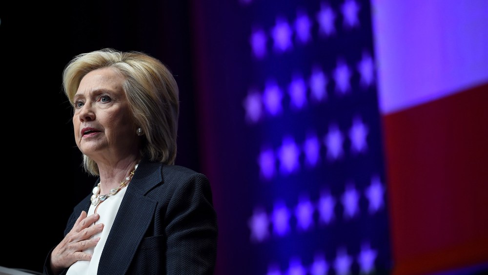Hillary Clinton Addresses Nat'l Ass'n Of Latino Elected And Appointed Officials. (Photo by Ethan Miller/Getty)