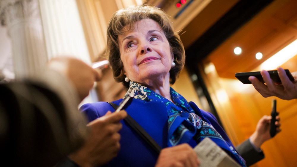 Sen. Dianne Feinstein, D-Calif., speaks with reporters in the Capitol, March 11, 2014, in Washington, D.C.