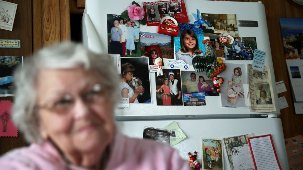 Doris Murch, 85, sits at her kitchen table in Lafayette, New Jersey, on March 12, 2014.