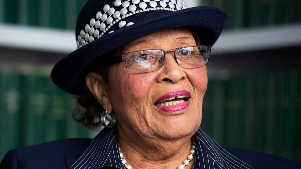 Alma Adams, democratic congressional candidate from North Carolina, speaks while being interviewed by Roll Call on March 20, 2014.
