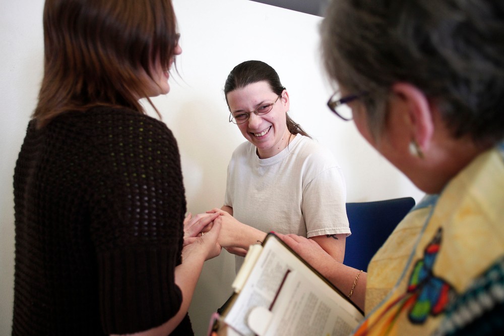 Same Sex Couples Receive Marriage Licenses Day After Judge Strikes Down State's Ban On Gay Marriages