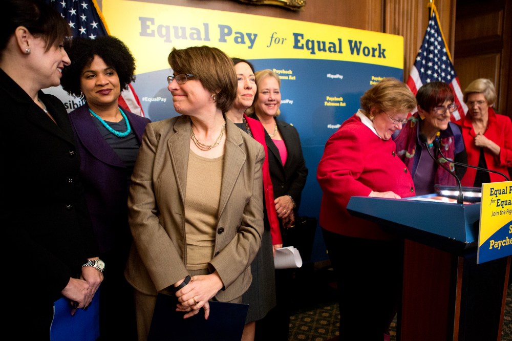 Democratic Legislators Hold News Conference To Urge Congress To Pass The Paycheck Fairness Act