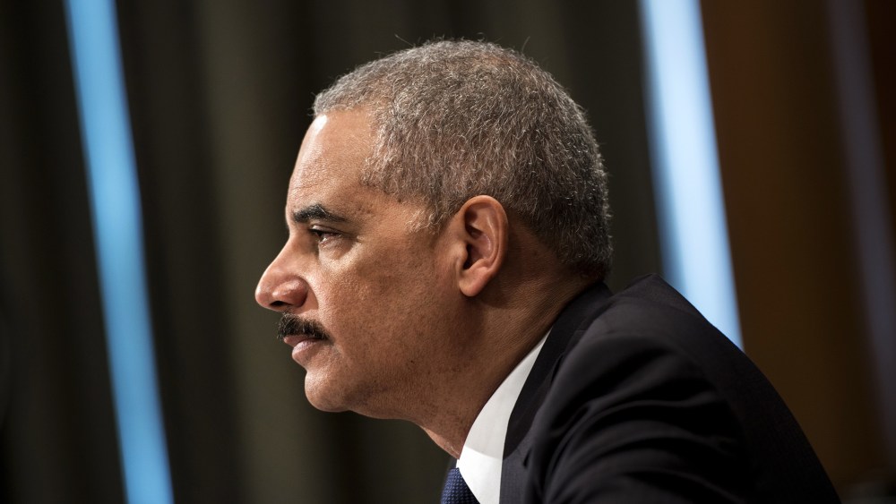 Attorney General Eric H. Holder listens during a hearing on Capitol Hill, April 3, 2014 in Washington, D.C.