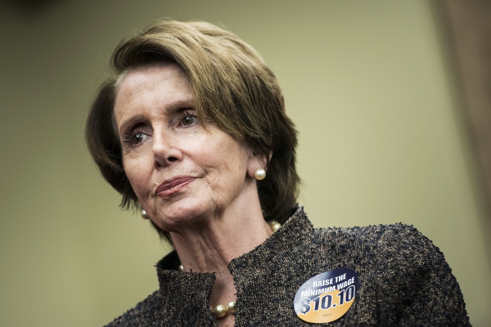 House Minority Leader Nancy Pelosi (D-Calif.) arrives for an event on Capitol Hill on April 3, 2014 in Washington, D.C.