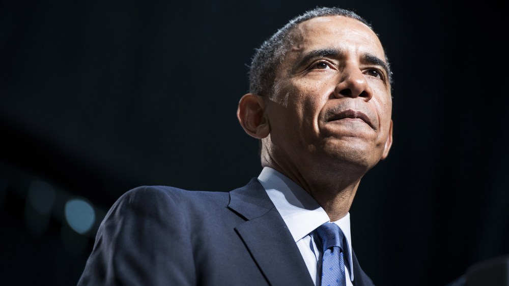 President Barack Obama speaks at Bladensburg High School, April 7, 2014 in Bladensburg, Md.