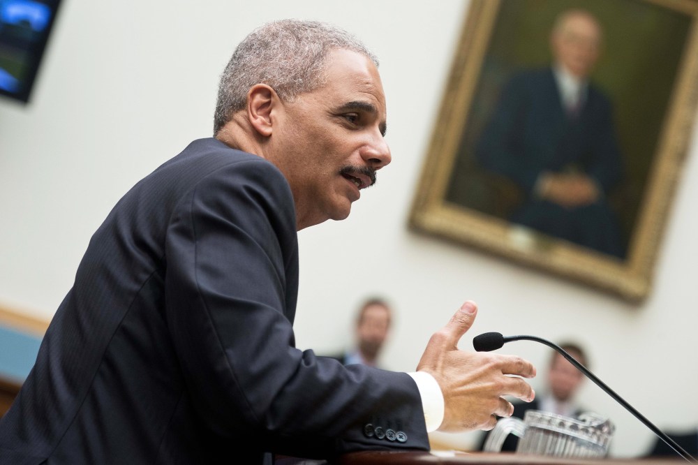 US Attorney General Eric Holder testifies before a House Judiciary Committee, April 8, 2014.